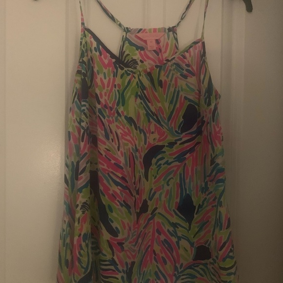 Lilly Pulitzer Indigo Palm Readers‎ Dusk Tank XS - Picture 2 of 4